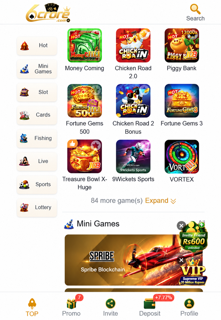 6crore game screen